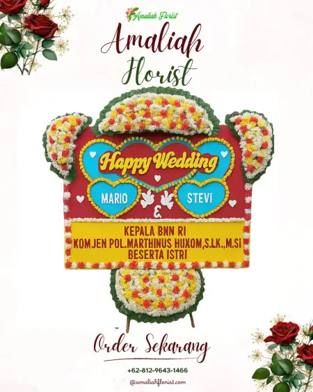 Papan Bunga Pernikahan Tewaan